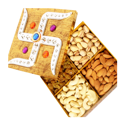 Triveni Dry Fruit Swastik Plate 4 Box